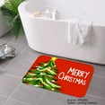 thumbnail image 3 of SPXUBZ Non Slip Flannel Floor Mat Merry Christmas Tree Design for Bathroom Kitchen Bedroom Decor 16x24 inch, 3 of 5
