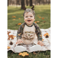 thumbnail image 4 of BemeyourBBs Baby Boy Hunting Clothes Cute Newborn Coming Home Outfit Spring Fall Romper Animal Letter Leaf Branch Long Sleeve Jumpsuit and Hat with Antlers 2 Piece Set, 4 of 9