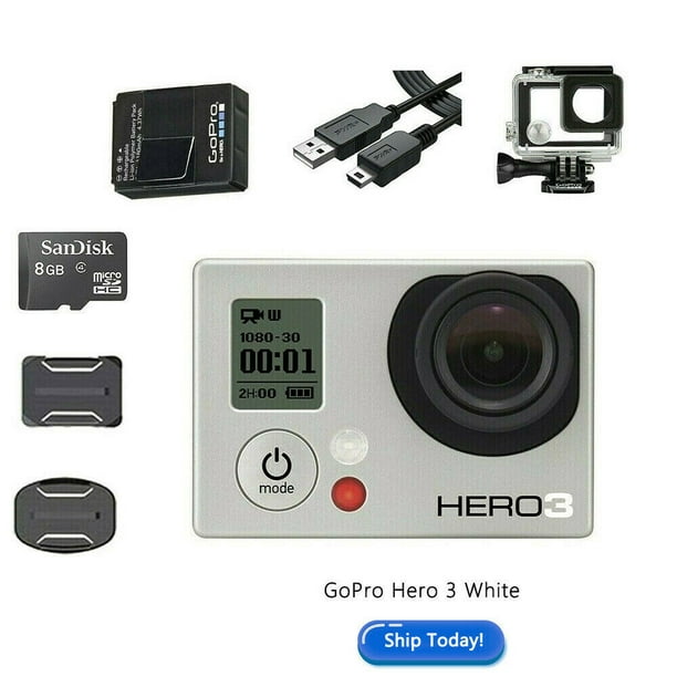 GoPro Caméscope Caméra Wi-Fi HERO3 White Edition pour Sports d'Action