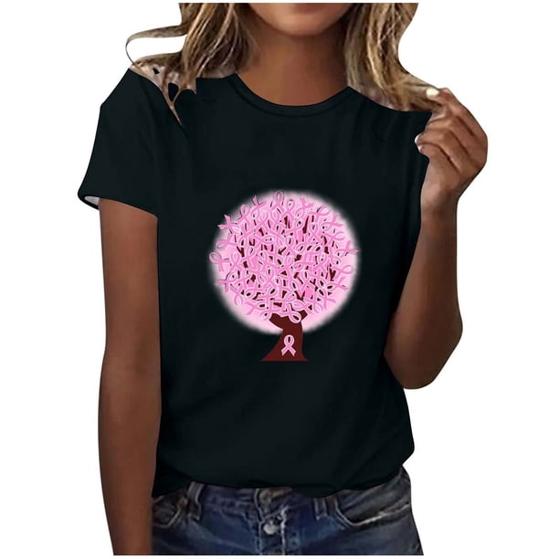 Tops Cortos para Mujeres, Cuello Redondo Impreso de Manga Corta Top Casual Hecho de Poliéster Cómodo para el Uso Diario de Primavera Verano, Manga Corta Top