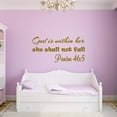 thumbnail image 1 of VWAQ God is Within Her She Shall Not Fall Wall Decal Psalm 46:5 Christian Bible Sticker Decor for Girls Room, 1 of 1