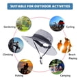 thumbnail image 3 of ASTRAEA Womens Sun Hat with Ponytail Hole, UV Protection Safari Summer Cap, Foldable Wide Brim Beach Fishing Hat for Outdoor, Gray, 3 of 8