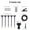 A001- Clear (5m), variant on Automatic Garden Watering System 16 Ft Flexible Drip Irrigation Kit 3.5 Inch Adjustable Nozzles for Outdoor Plant Watering Backyard Patio Garden Accessory Set