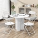 thumbnail image 2 of Costway Paquete de 4 Sillas Plegables, de Comedor con Asiento y Respaldo de Plástico, Estructura de Metal Resistente, Capacidad de Carga de 350 kg, para el Hogar, Oficina, Evento, Blanco, 2 of 5
