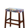 thumbnail image 4 of FOR U DESIGNS Hummingbird Daisy Print Stool Covers Rectangle 2 Pack Washable Pub Counter Bar Stool Covers Anti-Dust Vanity Chair Cover Bench Seat Protector with Elastic Band, 4 of 9