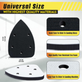thumbnail image 5 of 5 Pack Mouse Detail Sanding Interface Pad Hook and Loop - Triangle Sanding Pads with 5 Holes Foam Interface, 5 of 5