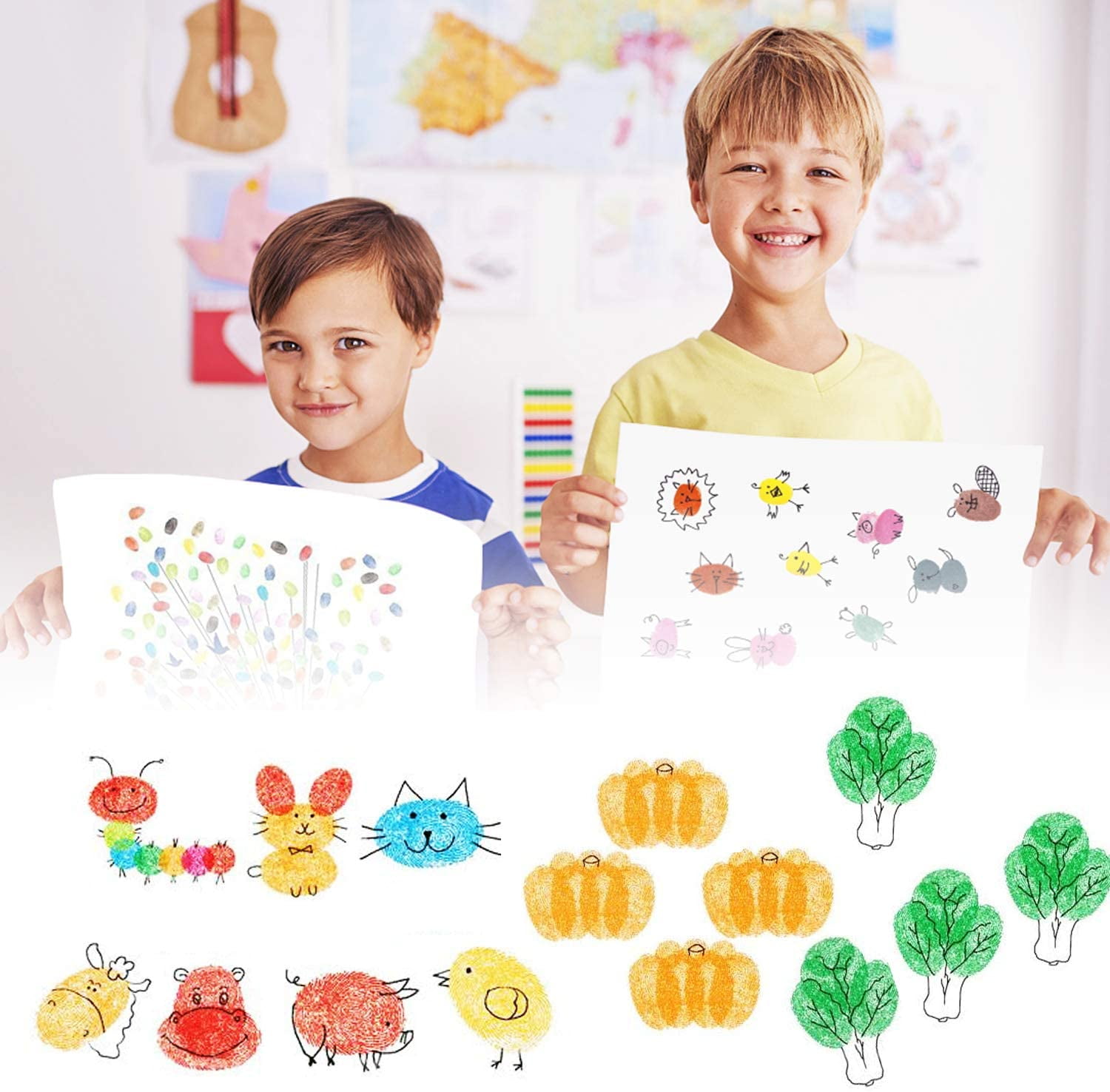 ink pad for fingerprints 20 Stamping Platform for Crafting kids painting