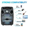 thumbnail image 5 of 1100W 8" Portable Party Bluetooth Speaker with Tripod Stand Woofer Heavy Bass PA Party Sound System LED Mic AUX USB FM TF Wireless Speaker, 5 of 10