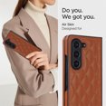 thumbnail image 6 of TECH CIRCLE PU Leather Case for Samsung Galaxy Z Fold 7 (2025 Release) 8.2"/6.5" Cell Phone, Slim Fit and Lightweight, Shockproof Protective Hard Cover for Women Men, Brown, 6 of 8