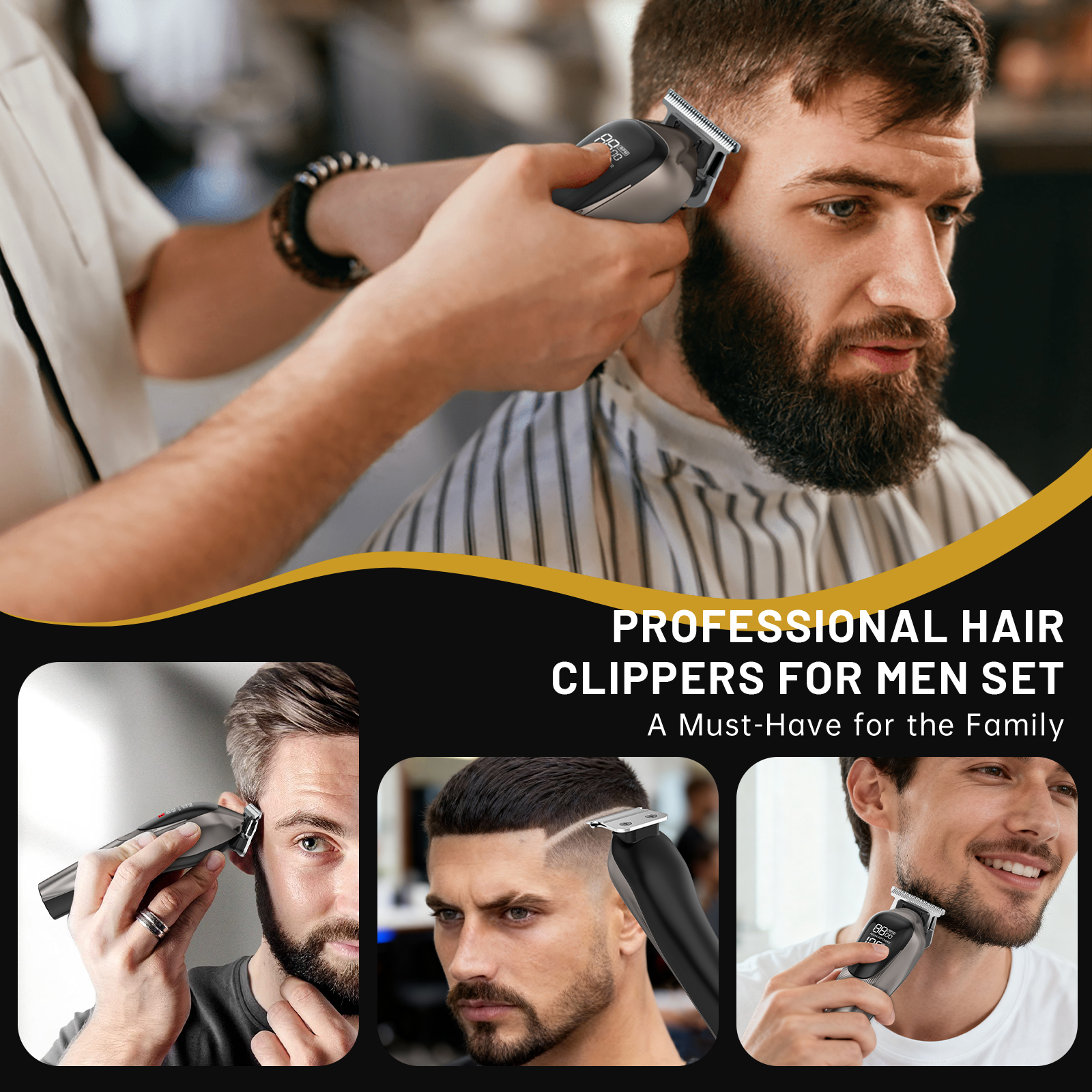 Cshidworld Professional Hair Clippers Cordless Kit photo 7