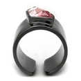 thumbnail image 3 of Luxe Jewelry Designs Women's Light Black Ion Plated Stainless Steel Ring With Light Rose Crystal -, 3 of 4