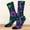 Green, variant on Thigh High Stockings Cute Animal Pattern Knitted Warm Mid Calf Socks Thermal Socks Purple One Size