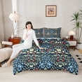 thumbnail image 4 of Homewish Vintage Flowers Strawberry 3 Pieces Queen Comforter Set For Boys Girls,Exotic Style Ultra Soft Bedding Sets,Spring Garden Bedding Comforter Set,Luxury Bedroom Decor,Reversible, 4 of 8