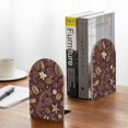 thumbnail image 5 of Lsque Coffee and Flowers Printed Wood Bookends,Non-Skid Bookend for Shelves,Heavy Duty Support Bookends,Non-Slip Foam Pads for Office, Home, and Library,1 Pair, 5 of 8