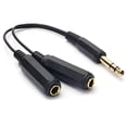 thumbnail image 2 of DISINO 1/4 Splitter, 1/4 TRS estéreo masculino a dual 1/4 TRS Estereo Splitter Y Splitter Cable de cable de cable de cuarto de pulgada - 8 pulgadas/20 cm, 2 of 2