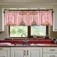 thumbnail image 3 of Yayeee Kitchen Curtains Set of 2 Light Filtering 57"x24" Over Sink Window Panels, Gingerbread Houses, 3 of 7