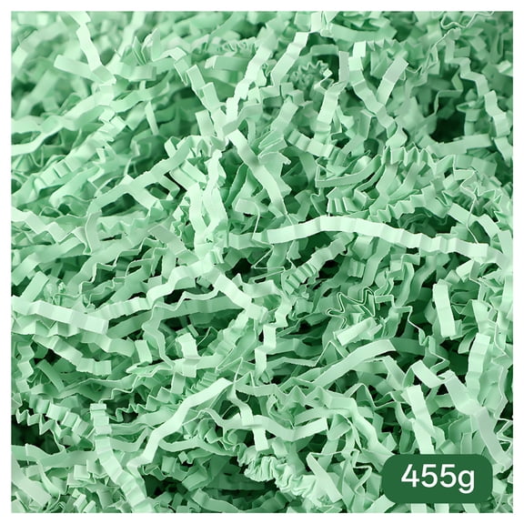MISSMILE 16.05oz Basket Filler,Effective Buffering Shredded Paper for Gift Baskets,Crinkle Paper Filler Box Filler for Gift Wrapping,Basket Filling,Wedding Decorations,green