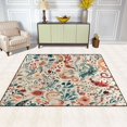 thumbnail image 2 of Yayeee Area Rugs for Living Room 6.7'x4.8' Non Slip Washable Bedroom Floor Carpet, Watercolor Leaves, 2 of 5