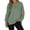 Army Green, variant on Women Causal Fleece Jacket Pullover Crewneck Fuzzy Blouse Long Sleeve Oversized Drop Shoulder Warm Thick Fall Winter Sweatshirt