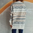thumbnail image 4 of Wancir Women's Vintage Fair Isle Sweater Fall Winter Oversized Casual Striped Crewneck Long Sleeve Knitted Pullover Top, 4 of 4