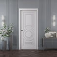 thumbnail image 2 of Sliding Pocket Door 30 x 80 inches | CLASSIC 5589 White Enamel | Kit Rail Hardware | Solid Wood Interior Bedroom Doors, 2 of 5