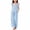 Blue, variant on Girls' Gingham 2-Piece Set - Ruffle Sleeve Top & Wide Leg Pants, Lightweight Plaid Outfit for Beach & Summer Wear Pink 7 Years