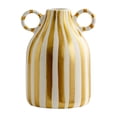 thumbnail image 1 of jifeng Decorative Flower Vase Ceramic Vase with Handle for Farmhouse Party Tabletop Gold, 1 of 9