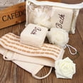 thumbnail image 4 of 3PCS Bath Strap Set Portable Shower Strap Bath Sponge Loofah Pad for Travel, 4 of 9