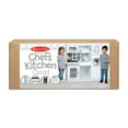thumbnail image 4 of Melissa & Doug Wooden Chef’s Pretend Play Toy Kitchen With “Ice” Cube Dispenser – Cloud White - FSC Certified, 4 of 10