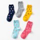 thumbnail image 5 of 5 pares de calcetines casuales para perros y gatos con estampado animal encantador para mujer Fridja  nalpqowj3671, 5 of 7