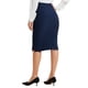 thumbnail image 3 of Falda Lápiz de Mujer Inspire Chic de Cintura Alta con Abertura y Cierre Invisible, Falda de Trabajo, Talla L, Azul Oscuro, 3 of 6