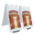 thumbnail image 2 of A-frame Sidewalk Firehouse Chips 24" x 36" Double Sided A-Frame Sidewalk Sign, Includes 2 Installed Vinyl Decals | Foldable Portable White Signicade Sandwich Board Signs, 2 of 5