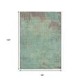thumbnail image 3 of HomeRoots 618457 8 x 10 ft. Pale Aqua & Taupe Abstract Washable Indoor & Outdoor Rectangle Area Rug, 3 of 5