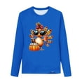 thumbnail image 5 of WMTBSRSW Girls Funny Thanksgiving Shirts Loose Casual Long Sleeve Pullover Tops Boasic Round Neck Graphic T Shirts, 5 of 5