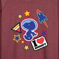thumbnail image 3 of Peanuts - Space Snoopy Flair - Women's Lightweight French Terry Long Sleeve Shirt, 3 of 6