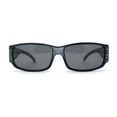 thumbnail image 5 of Polarized 58mm Womens Rhinestone Trim Slim Fit Over Sunglasses Slate Black, 5 of 5