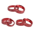 thumbnail image 4 of Milisten Air Conditioning Knob Cover Knob Ring Red Aluminum Alloy 6pcs, 4 of 8