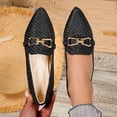 thumbnail image 2 of KIJBLAE Women's Plus Size Pointed Toe Closed Toe Loafers, Slip On Low Heel Soft Sole Casual Flat Shoes Black 38, 2 of 9