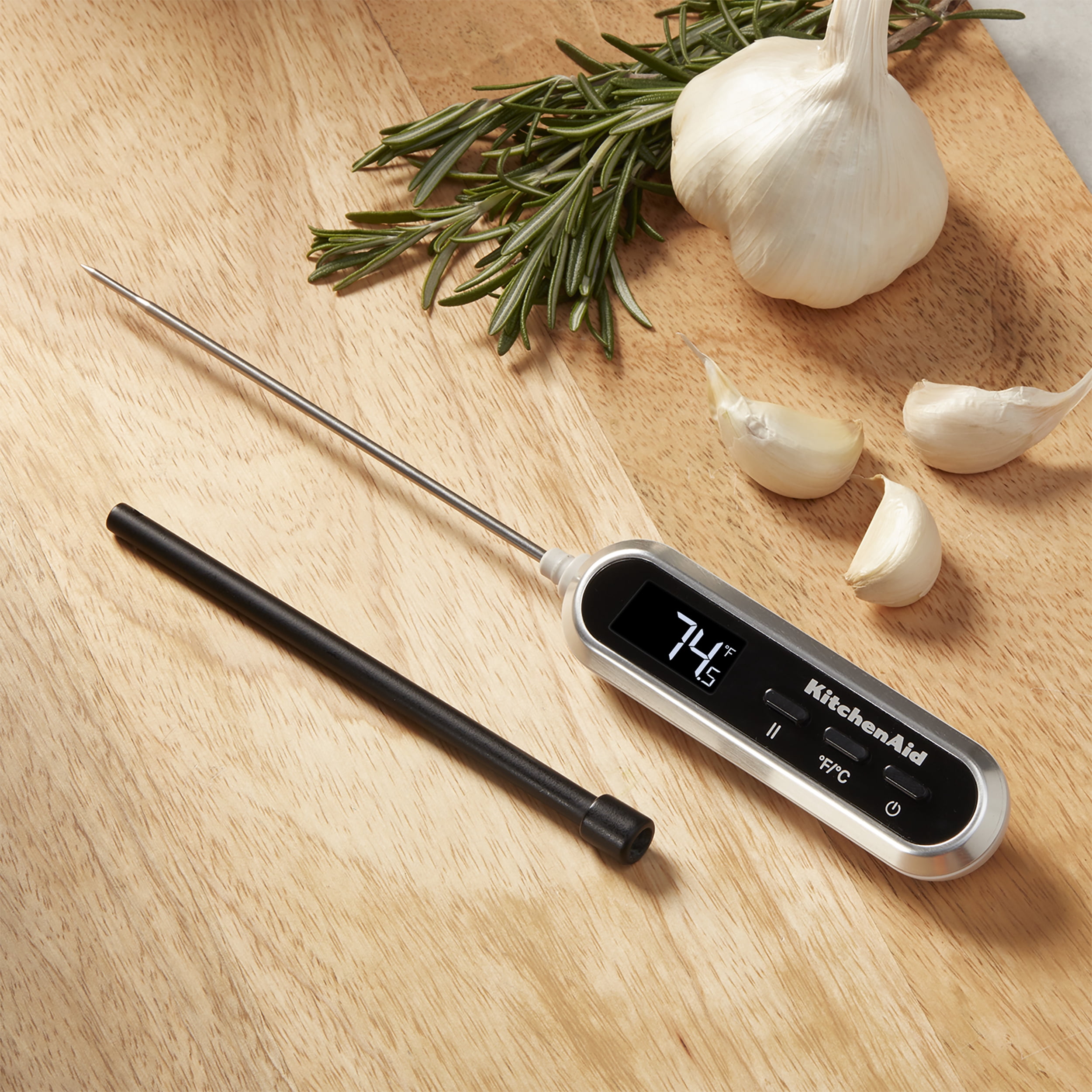 KitchenAid Rapid Response Digital Food Thermometer, -4F to 482F/-20C to 250C, Black, KQ905