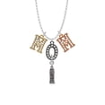 thumbnail image 2 of Delight Jewelry Silvertone London's Big Ben Clock Tower Multi-Colored Crystal Mom Charm Necklace, 2 of 5