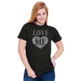 thumbnail image 5 of Cute Edgy Love Me Heart Romantic Women's Graphic T Shirt Tees Brisco Brands M, 5 of 5
