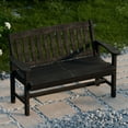 thumbnail image 3 of Wildridge Classic Mission Bench, Black - Outdoor Weather Resistant Poly Lumber Bench for Patio, Deck, Garden, 3 of 4
