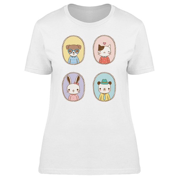 Family Dog Cat Bunny Panda Tee Women's -Image by Shutterstock