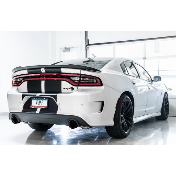 Fits 2015-2023 Dodge Charger AWE Tuning Exhaust System Kit 3015-33126 Track Edition Cat-Back System; Stainless Steel; Without Muffler; Single Exhaust With Single Outlet; Rear Exit