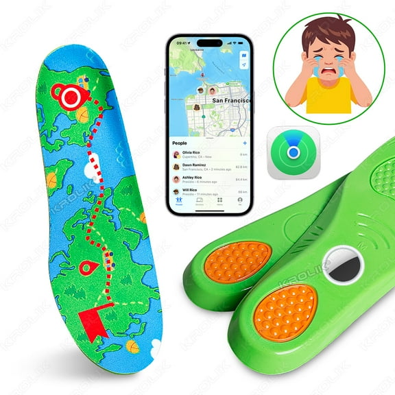 Insoles for Airtag Tracking Devise Hidden Holder Comfortable Securely Mounted Shoe Inserts Tracker Insoles for Kids and Seniors