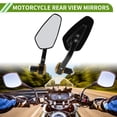 thumbnail image 2 of Unique Bargains Universal Motorcycle Rear View Mirrors Adjustable Handlebar Mirrors Aluminum 1 Set Black Gold Tone M8 Prismatic Shape, 2 of 7