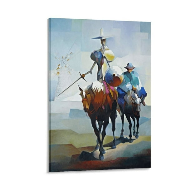 Póster de pintura de Don Quijote de Picasso (9) Impresión de arte fotográfico, pintura en lienzo, póster decorativo para el hogar, dormitorio, decoración moderna, carteles, regalos, 12 x 18 pulgadas