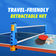 thumbnail image 5 of GSE Games & Sports Expert Retractable Ping Pong Net & Post. Portable Replacement Anywhere Table Tennis Net for Any Tables. Great for Indoor/Outdoor Game, Travel, Home Use (Blue), 5 of 7