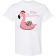 thumbnail image 3 of Inktastic Flamingo Merry Christmas T-Shirt, 3 of 5