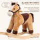 thumbnail image 2 of Rocking Horse Rock My Baby con sonido realista de más de 18 millones de pulgadas, marrón claro, 2 of 8